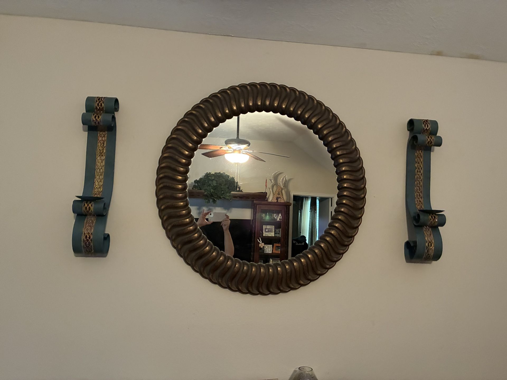 Mirror With Candle Holders 