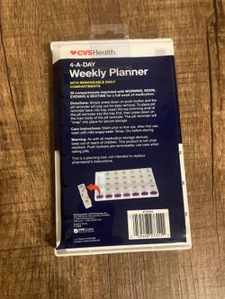 CVS health 4 a day weekly planner for pills