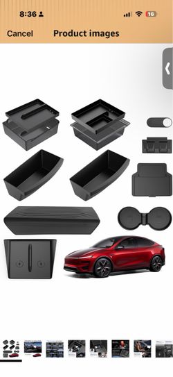 for 2026 Tesla Model Y Juniper Center Console Organizer Tray 12PCS Fits Tesla 2025 2026 Model Y Accessories, Under Seat Storage Armrest Hidden Storage