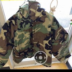 VTG Woodland Camo Chemical Protective Hooded Jacket