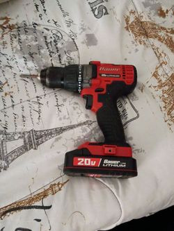Bauer cordless drill with battery