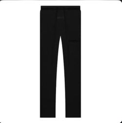 Black essential uncuffed pants