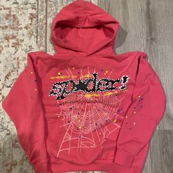 Sp5der Pink Hoodie Size: S