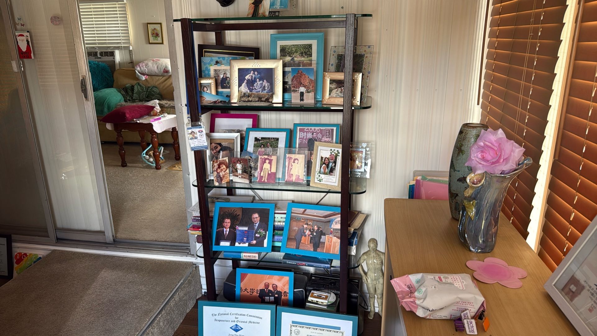 5 Glass Shelf Cabinet