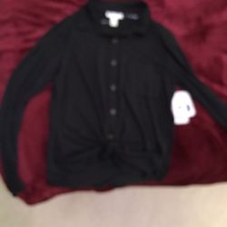 New Ladies Black Shirt Size Small