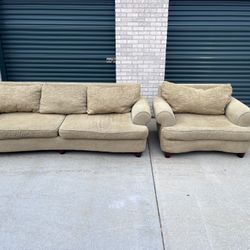 Tan Couch Set ** FREE DELIVERY **