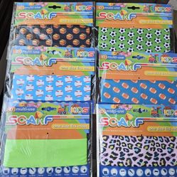 Lot of 6 New Rd Multi-use Kids Scarf, One Size Fit Most-See Desc to pick which 6