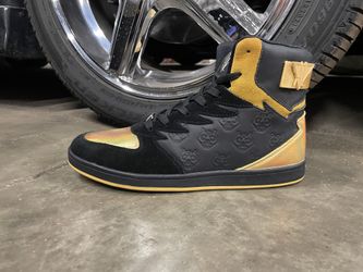 AML Brands - Custom Black / Gold High Tops Size 9