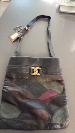 Multicolor Patchwork Leather Purse New