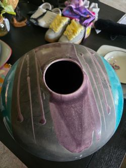 Mid Century Signed Tony Evans Ceramic Vase