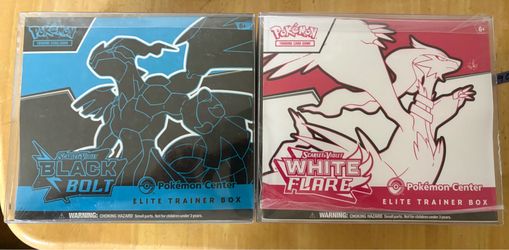 Pokemon Center Black Bolt White Flare ETB Set