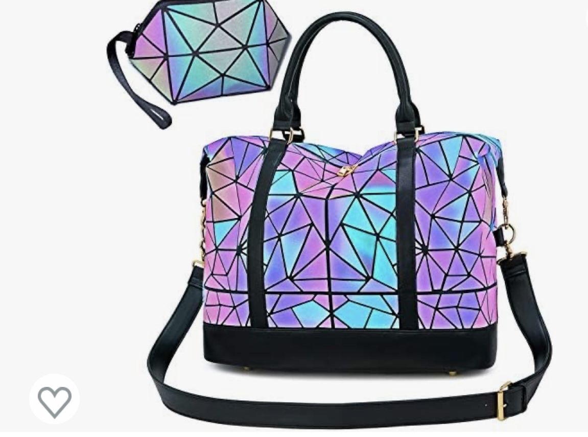 Luminous Reflective Triangle Geometric Shoulder Bag Tote - Changes Color new