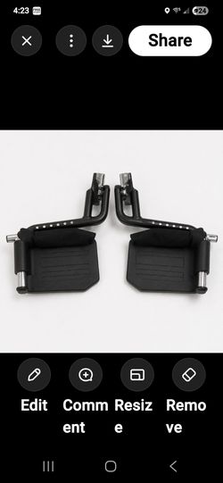 Replacement Medline Guardian Extra-Wide Wheelchair Elevating Leg Rests / Footrests Pair