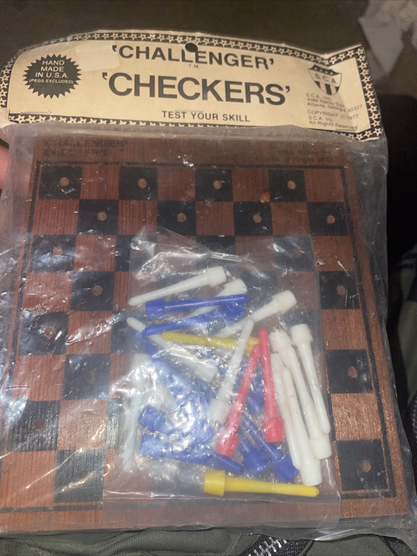 Vintage 1977 Challenger Checkers Made In USA BY SCA INC