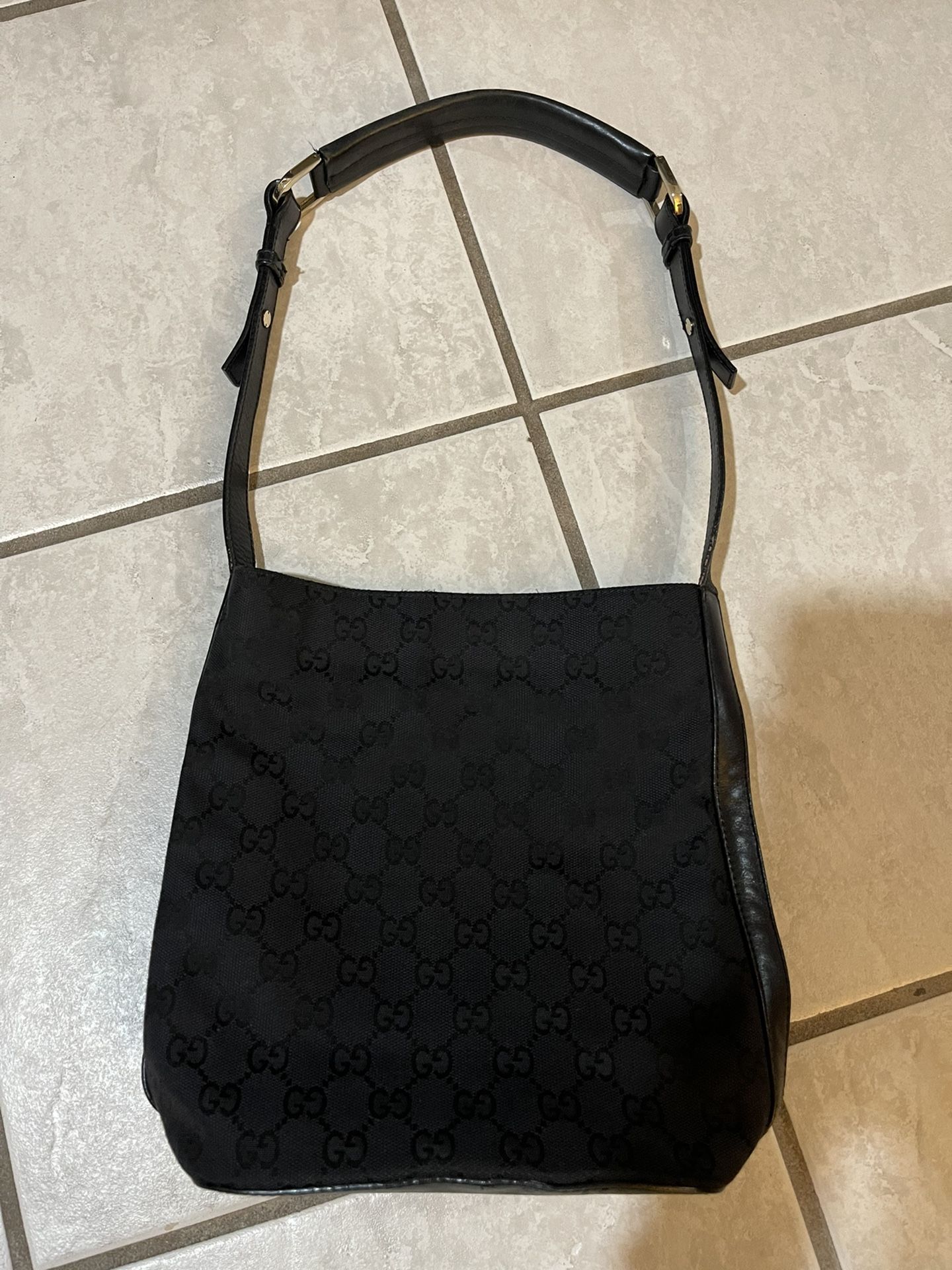 Vintage Black Gucci Bucket Bag