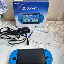 Psvita 2000 Aqua Blue With Games Like New