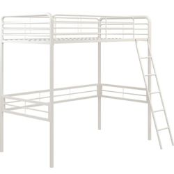 Twin Metal Loft Bed Bunk Bed White