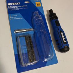 Kobalt chargeable cordless Screwdriver set with LED