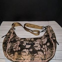 Petunia Pickle Bottom Half Moon Touring Tote Diaper Bag Leafs & Floral Pattern 