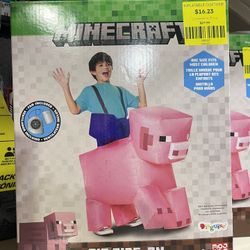 Minecraft Pig Ride On Inflatable Costume