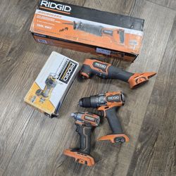 Ridgid Brushless Impact Driver, Hammer Drill, Multi-Tool, Reciprocating Saw And Drywall Cut-Out Tool 