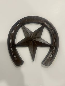 Star horse shoe stepping stone rustic
