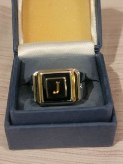 FOR SALE — Bradford Exchange Men's Initial Ring “J”