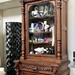 French Antique Cabinet Bookcase / Furniture (From Circa 1855) Brittany France 168 Years Old 