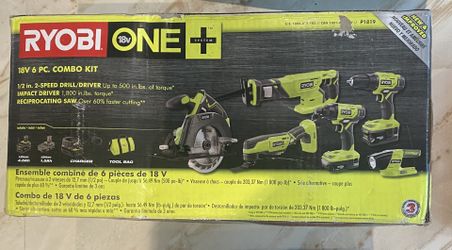 Ryobi 18v 6Pc. Combo Kit