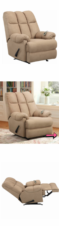 NEW Massage Rocking Recliner Chair Comfortable Padded Sofa Lounge Reclining Home Rocker Upholstered Relaxation Seat Massager *↓READ↓*