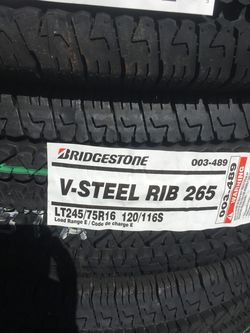 Brand New Bridgestone V-Steel tires for sale now! LT245/75R16 $ 151