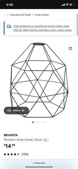 IKEA Pendant Lamp Shade BRUNSTA