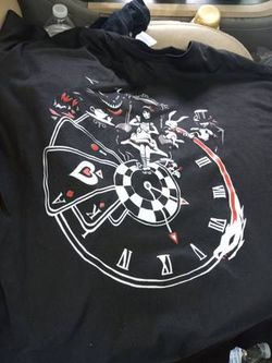 Red/Black Alice In Wonderland shirt. 2x. Mint. $10 OBO