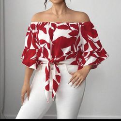 Plus Size Off The Shoulder Top 