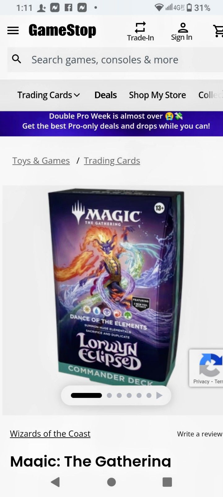 Magic the gathering lorwyn Eclipsed commander deck