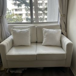 Modern Neutral Loveseat – Excellent Condition OR BEST OFFER, NEED GONE ASAP