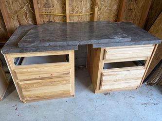Hardwood cabinets and shelving