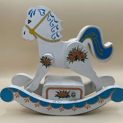 vintage 1982 enesco Rocking Horse With Working Music Box