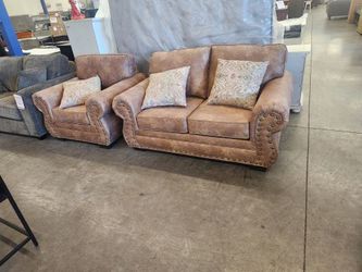 Rodeo Saddle Loveseat and chair