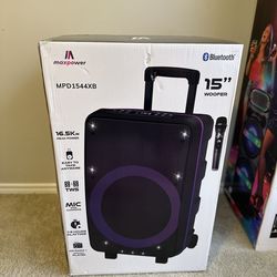 MaxPower MPD1544XB: Woofer Size: 15 inches. Peak Power: Rated at 16.5KW (kilowatts) peak