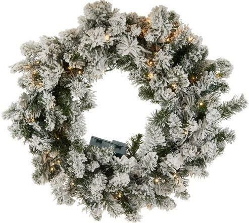 Bethlehem Lights 26" Flocked Wreath within 2 in 1