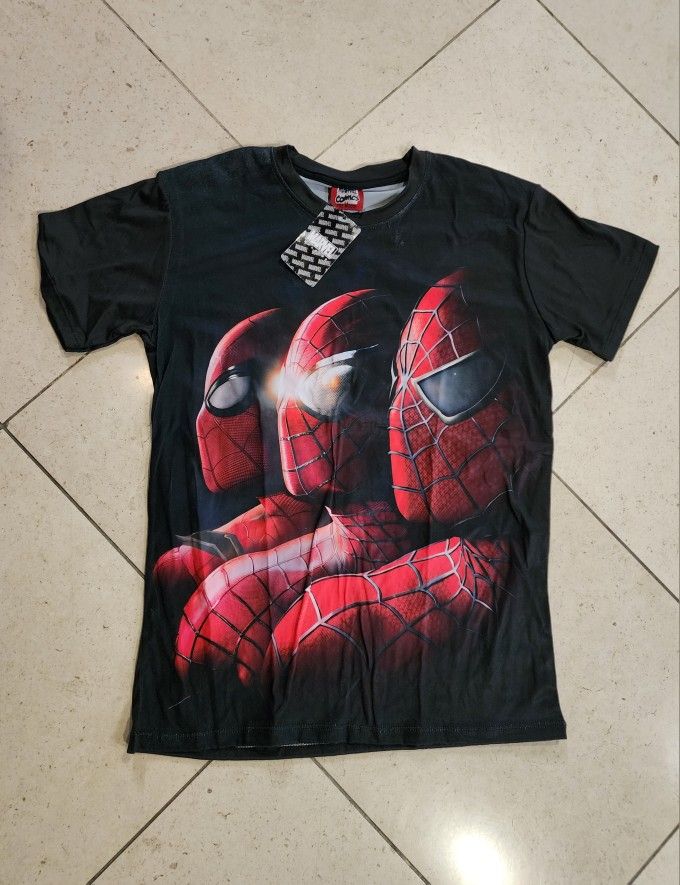 Marvel 3 Spider-Man Brand New Day Adult Mens T-Shirt Size Small NWT 2 Sided