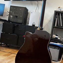 Yamaha FX335C Dreadnought Acoustic-Electric Guitar with Carrying Case