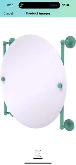 Round/Oval Frameless Rail Mounted Mirror