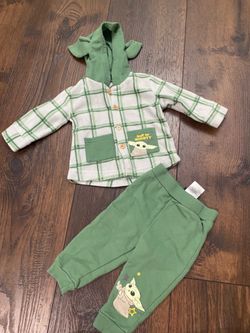 Boys StarWars Yoda sweater and pants size 3/6 months #2