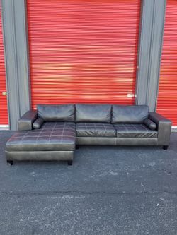 Large Leather Sectional Sofa 