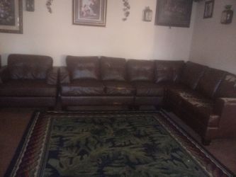 Leather sofa set