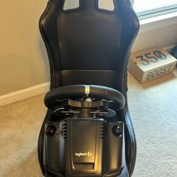 E Racing Chair With Wheel And Pedals