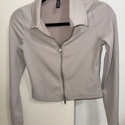 H&M Ribbed Beige Jacket