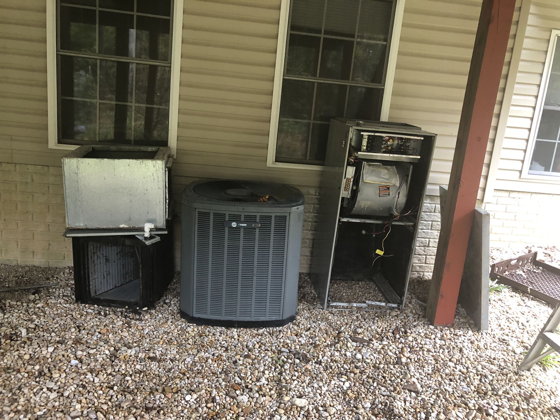 3 Ton Trane unit- used. Air handler with new motor and heat pump for $600